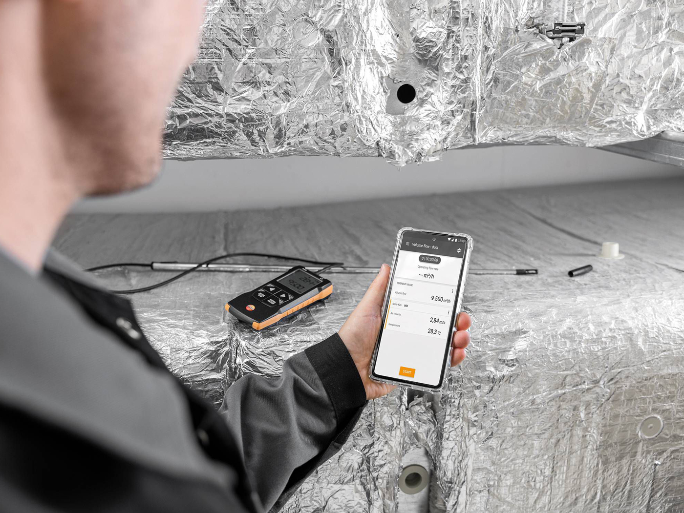 testo 425 – Thermo-anémomètre au fil chaud avec connexion App