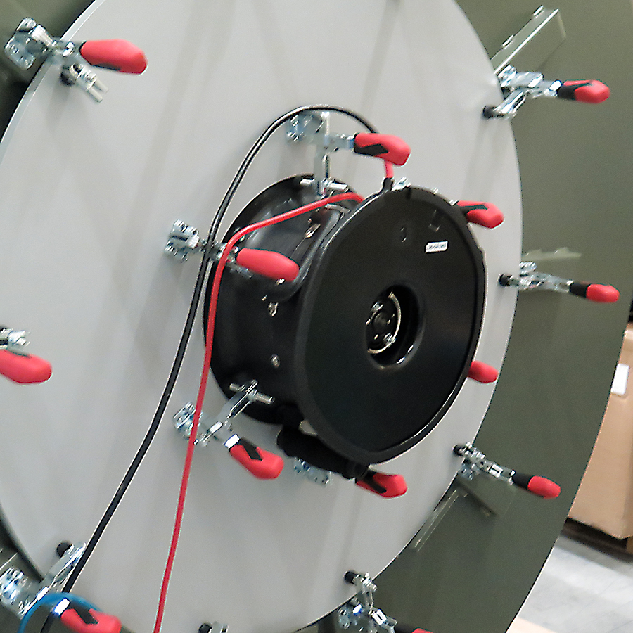 Manufacturer's calibration of the DuctBlaster fan (Measuring system BlowerDoor MiniFan)